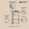 Manhattan Comfort Augusta Barstool in Light Grey BS021-LG - alternate 8